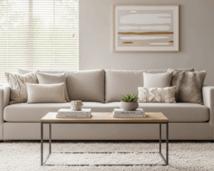 Clean Sofa in cozy living room
